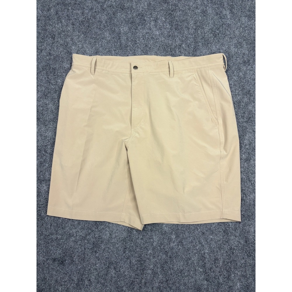 FootJoy Mens Performance Golf Shorts Khaki Tan Flat Front Stretch Size 40